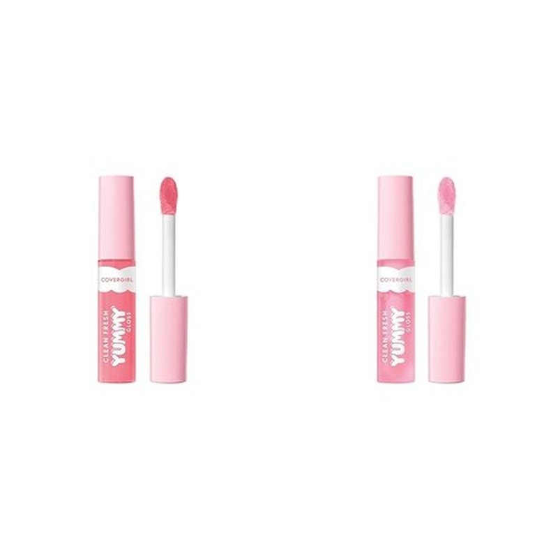 COVERGIRL Clean Fresh Yummy Gloss Lip Gloss Havana Good Time & Sugar Poppy Vegan Hyaluronic Acid Antioxidants