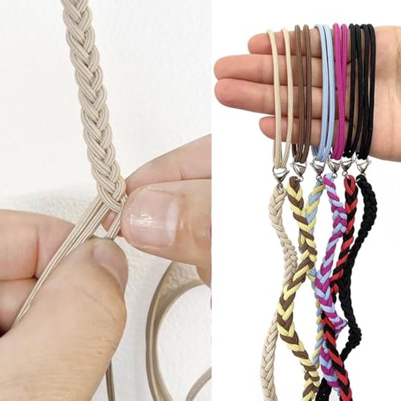 3PCS 25" Ponytail Holders Hair Ties for Sports, Elastic Ponytail Holders Hair Bands, Thick Hair Tie Scrunchies No Damage Long Strong Braided Pony tails Hair Ties, Spiral Long Pony Tail Wrap-003