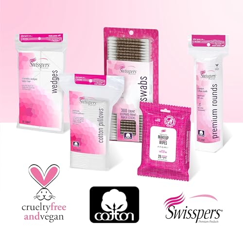 Swisspers Premium Leopard Paper Swabs – 300 Count (Pack of 1) – Fun and Stylish Cotton Swabs with Leopard Print Design – 100% Cotton Tips for Beauty and Personal Care