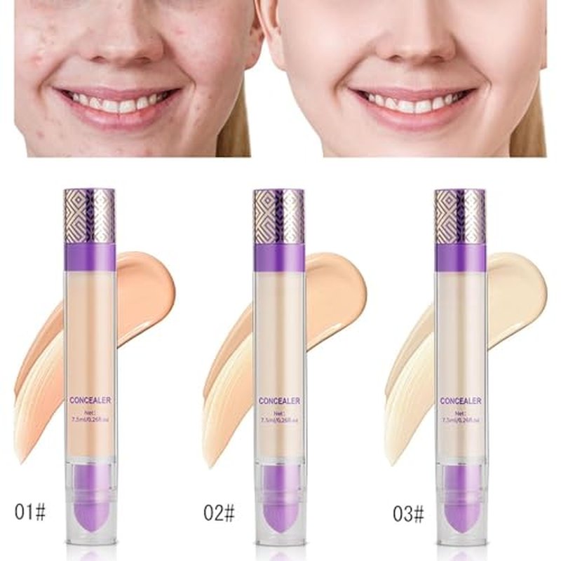 DIAONI Coverage Concealer, High Coverage Concealer Stick, Diaoni Liquid Concealer, Full Coverage Concealer, Hydrating Waterproof and Light Long Lasting, for All Skin Types (#1)
