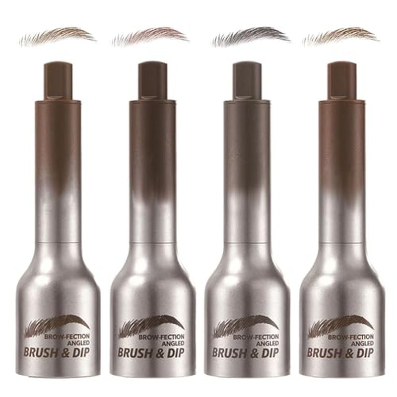 Liftique Brow Brush, Revorie Brow-Fection, Liftique Eyebrow, Liftique - Instant Brow Brush, Liquid Eyebrow Brush, Revorie Brow Fection Angled Brush & Dip (4Pcs Mixed)