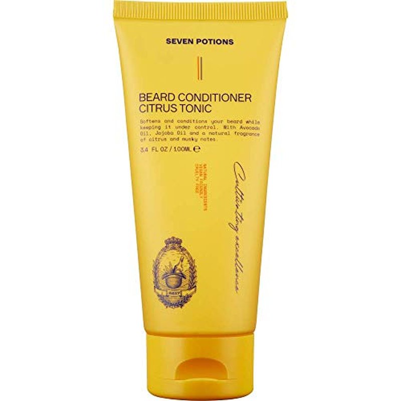 SEVEN POTIONS Beard Conditioner for Men – Prevents Beard Itch and Dandruff – Natural, Vegan, Cruelty Free (Citrus Tonic, 3.4 FL OZ)