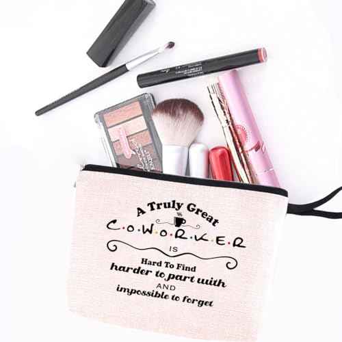 Appreciation Gifts Makeup Bag for Coworkers Women, Going Away Gifts for Coworker, Coworker Leaving Gifts, Farewell, Holiday, Office Gifts for Coworker, A Truly Great Coworker is Hard to Find