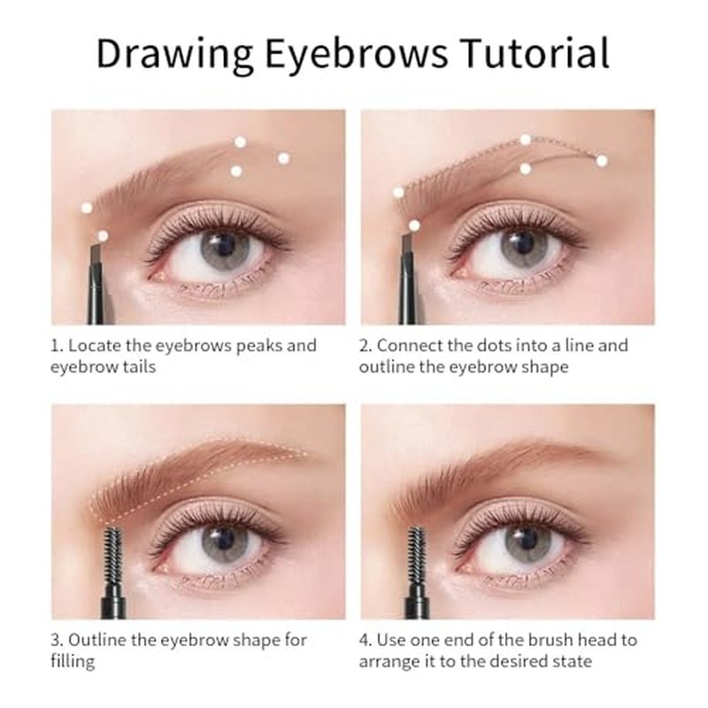 long lasting and waterproof Triangle eyebrow Pencil With Brush (coffee)