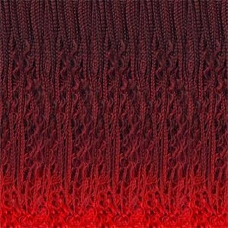 BOBBI BOSS Pre-Looped Crochet Braid 3X BOHO BOX BRAIDS 24" (3-Pack, T1B/BG/RED)