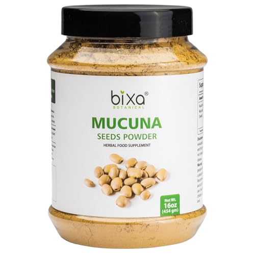 bixa BOTANICAL Mucuna Pruriens Powder (Velvet Bean Powder/Kapikacchu) ǀ Ayurvedic Herbal Supplement ǀ Energy Booster | 200 Grams / 7 OZ | Gluten Free, Non-GMO, Steam Sterlized, Vegan, 100% Pure.