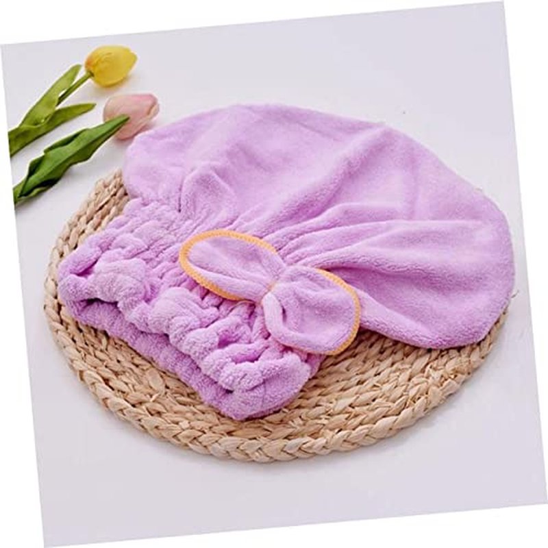 FOYTOKI Hair Drying Cap Quick Dry Towel Turban Towel Hair Long Hair Shower Hat for Hair Handkerchiefs for Women Towel for Hair Shower Head Quick Dry Head Turbans Violet