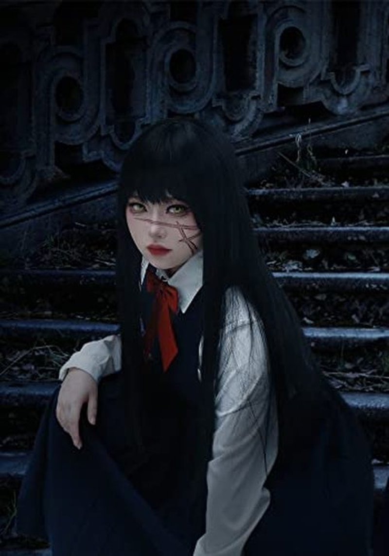 C-ZOFEK Cosplay Wig for Halloween Cosplay Costume (Black)