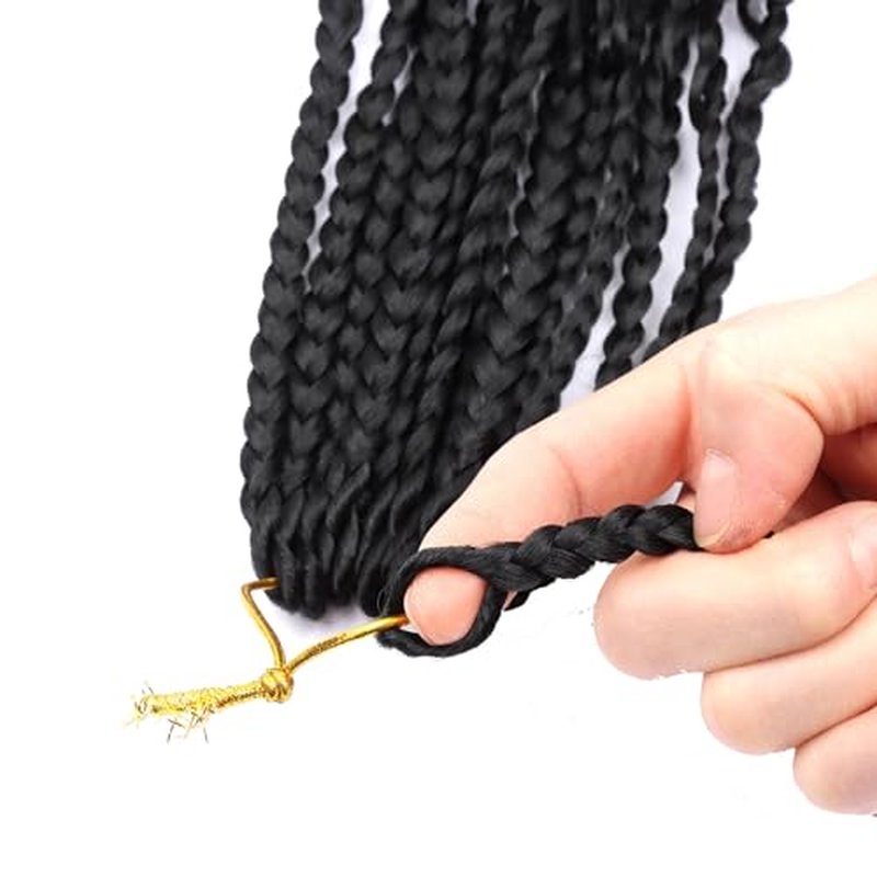 14 Inch Goddess Box Braids Crochet Hair for Black Women 8 Packs Crochet Box Braids Pre-looped Boho Box Braids Crochet Braids Synthetic Braiding Hair Extension #2