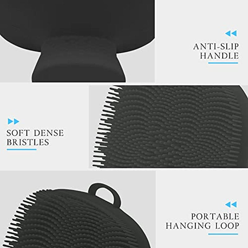 Silicone Face Scrubber Exfoliator, 4 Pack, Gentle Exfoliating Face Wash Brushes for Sensitive Skin, Waterproof Facial Cleansing Brush for Men and Women