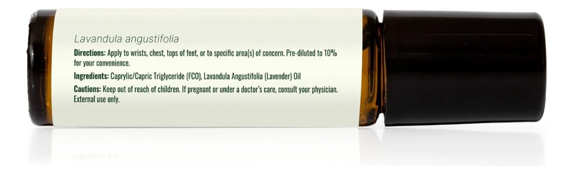 Plant Therapy Lavender Essential Oil 100% Pure, Pre-Diluted Roll-On, Natural Aromatherapy, Therapeutic Grade 10 mL (1/3 oz)