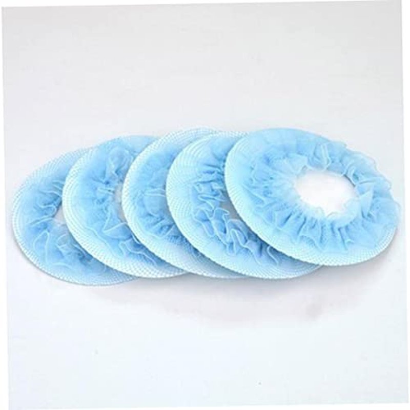 OHPHCALL 5pcs Set Hair Bun Net Ballet Hair Net Invisible Bun Cover Hair Covers for Women Dance Hair Nets Barrette Bun Cover Hair Net with Lace Round Ponytail Comb Hair Bun Cover Blue