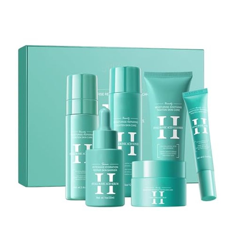 Skincare Set For Teenage Girls, 6-In-1 Skincare Gift Set With Facial Cleanser, Face Serum, Face Cream, Eye Cream, Toner & Lotion, Basic Skincare Box, Gift Sets for Women Mothers Day Gifts