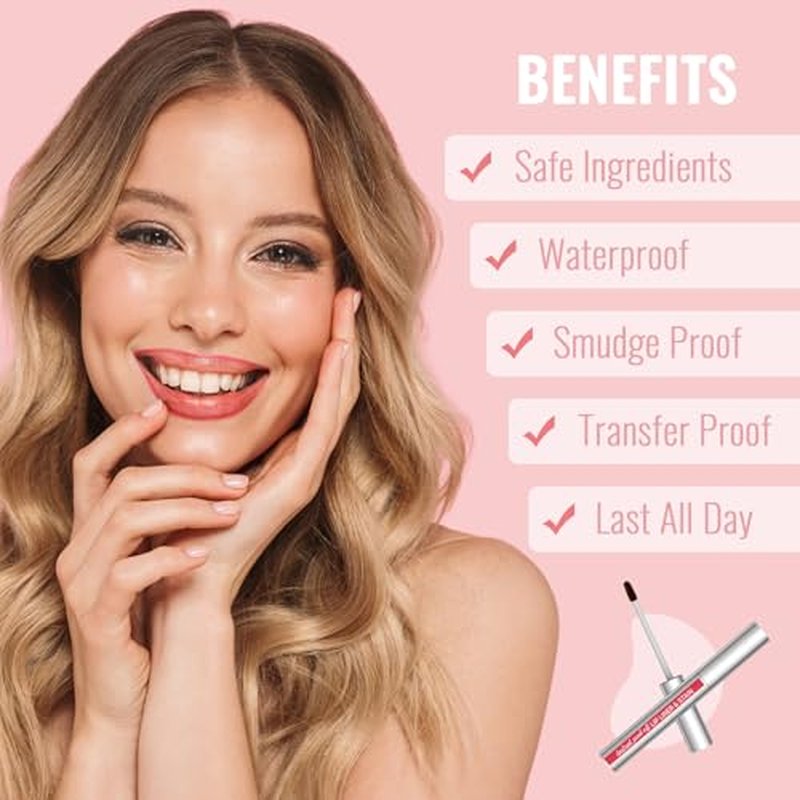 Lip Liner - Lip Liner Stain, Peel Off Lip Liner Tattoo, Long Lasting Lip Stain Peel Off with Natural Finish, Easy to Use, Waterproof, Smudge-proof, Transfer-proof, Highly Pigmented Color, Coffee