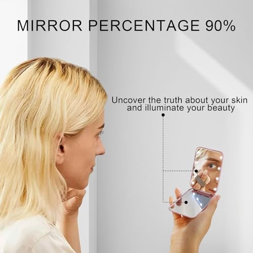 STINI Birthday Gifts for Women - Gifts for Women, Gifts for Mom Sister Daughter in Law, Friend Gifts, Compact Pink Lighted Makeup Mirror Initial K