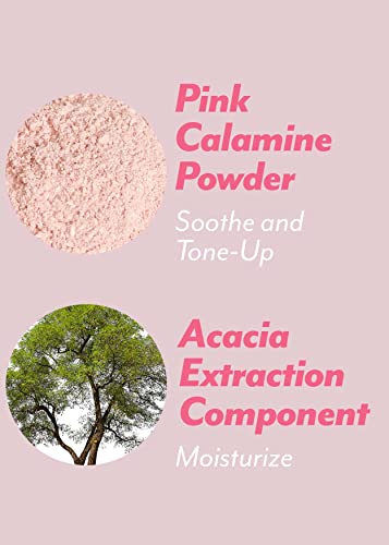 I'M MEME Compact - Tone-up Pact | Korean Pressed Setting Powder for Pink Blur Effect, with Calamine, Mattify Skin, 0.35 Oz