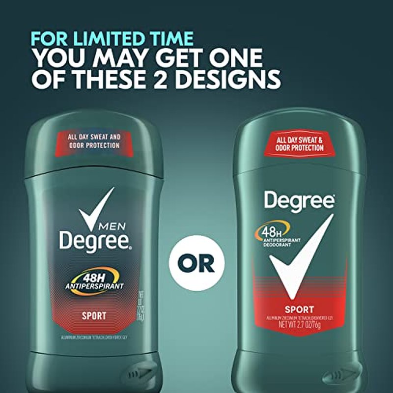 Degree Men Original Antiperspirant Deodorant for Men, Pack of 6 & Advanced Antiperspirant Deodorant Shower Clean