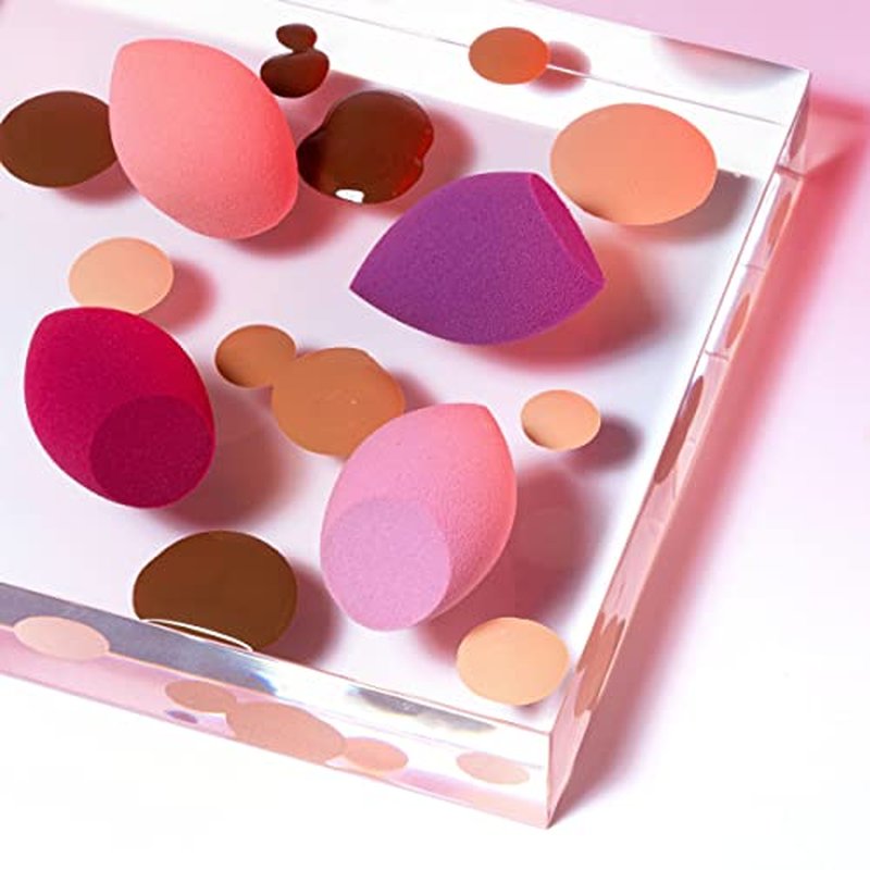 Real Techniques Mini Miracle Complexion Sponge 4 Pack, Small Makeup Blending Sponges, For Foundation & Concealer, Mini Size for Under Eyes & Touch-Ups, Travel Friendly, Stocking Stuffer, Latex-Free