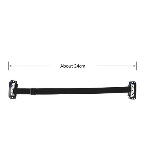 YTBYT 4 Pcs Facelift Bands with Clips Invisible Face Stretching Lifting Strap Adjustable Elastic Band Face Slimming Band (24cm Black Single Bands)