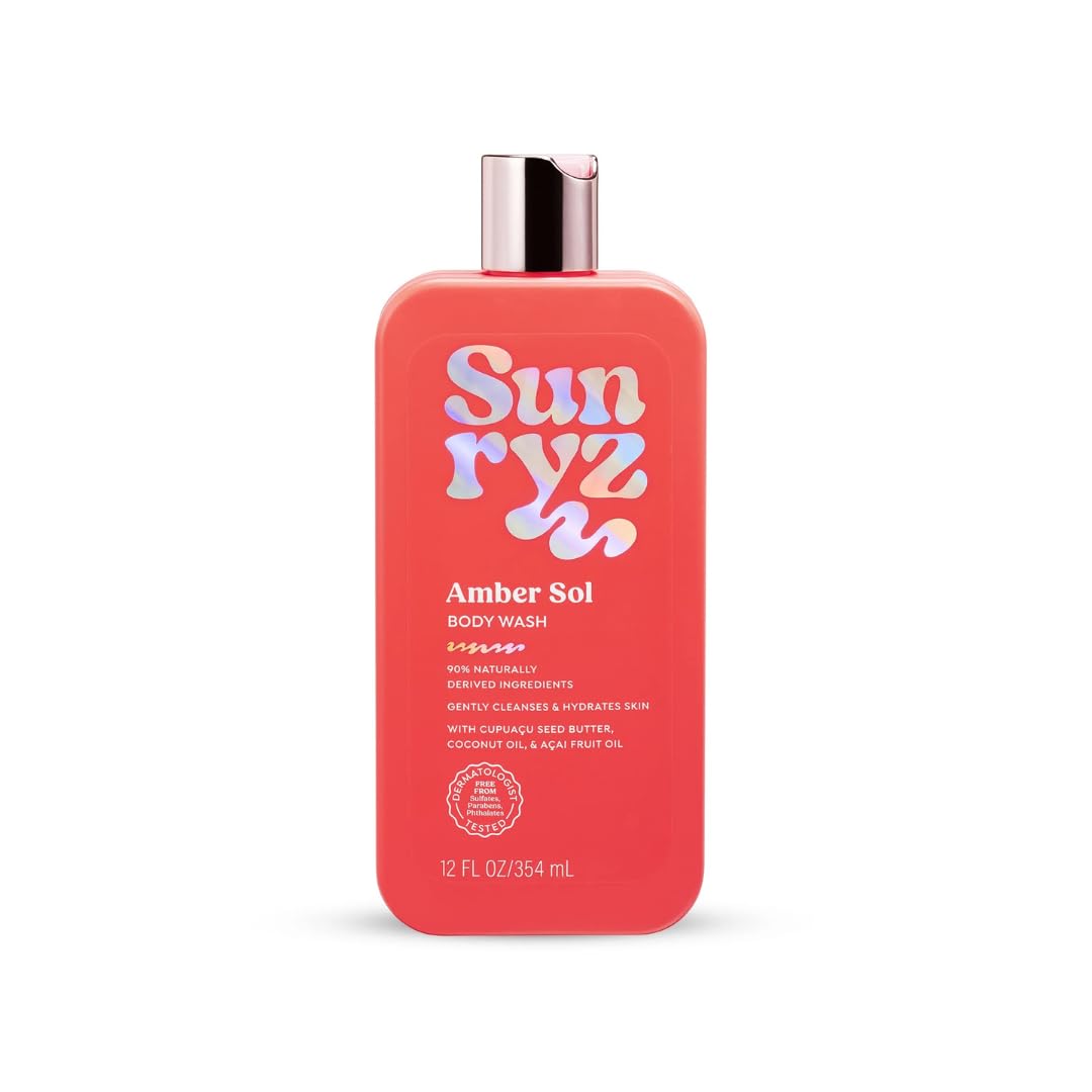 Body Wash – Amber Scent, Gentle Daily Cleanser, 12 fl oz, Moisturizing Shower Gel for Soft Skin
