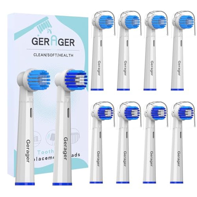 Replacement Heads Compatible with Oral B Braun Toothbrush, 10 Pcs Professional Toothbrush Heads for Oral B Replacement Heads, Brush Heads Refills for Oral B Pro 1000/1500/7500/3000/7000/8000/500 etc