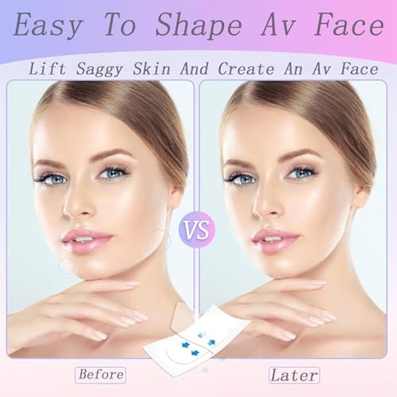 Face Tape Lifting Invisible, Face Lift Tape- Invisible Face Lift Tape, Face Lifting Sticker, V-Shaped Instant Face Tapes for Saggy Skin for Jowls Double Chin (120pcs)
