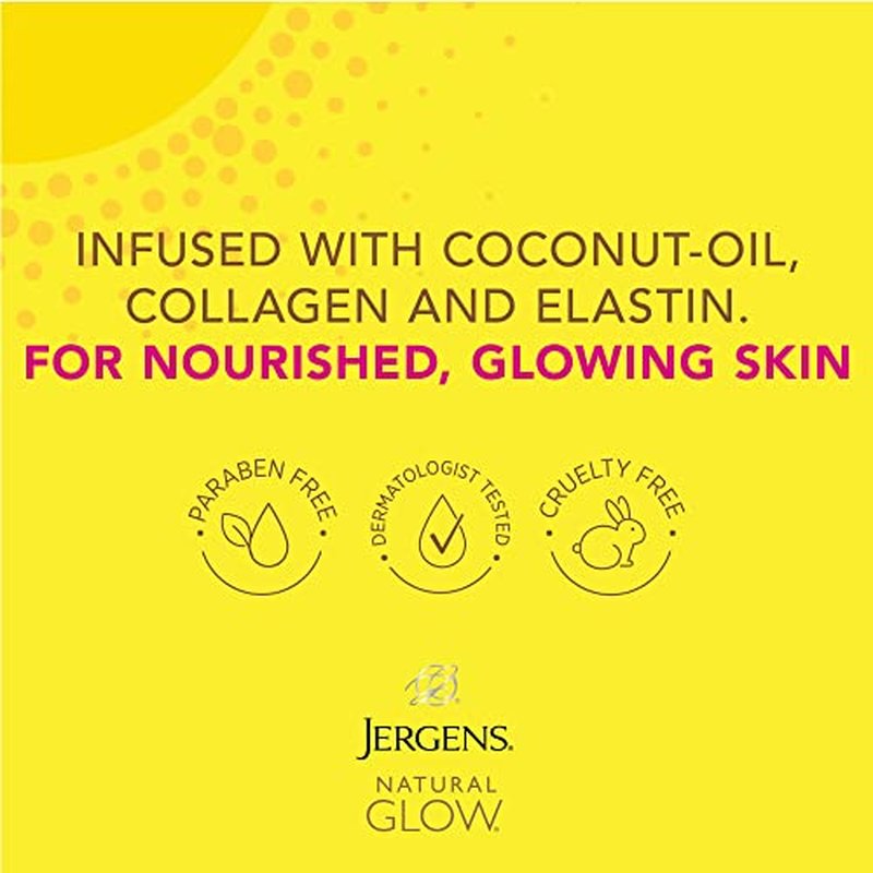 Jergens Natural Glow Gradual Glow, Daily Moisturizer +Firming and Face Moisturizer with SPF 20, Fair to Medium