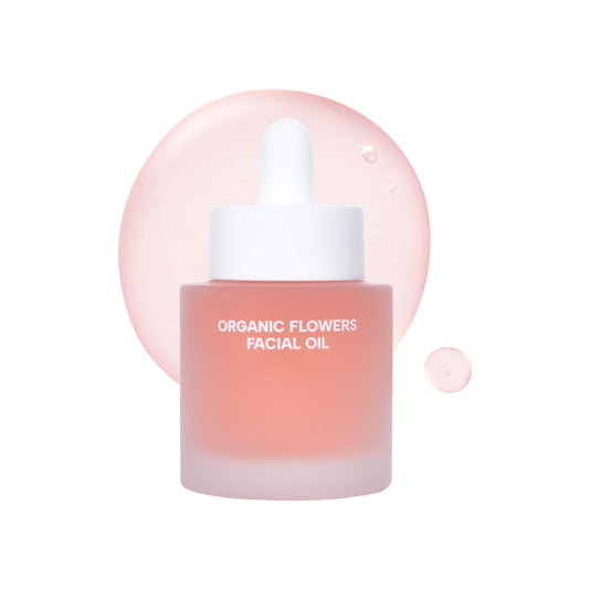 Whamisa Organic Flowers Facial Oil Deep Rich, Hydrating Watery Formula with Fermented Ingredients, Nourishing, Glowing Hydration, Korean Skin Care (32ml)