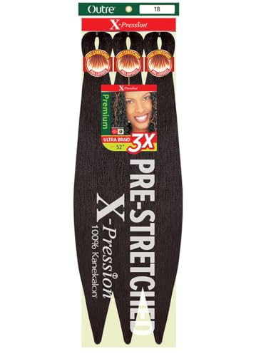 [3 PACK DEAL] Outre X-Pression Braid-Pre Stretched Braid 52" 3X 3 Packs (INDIGO)