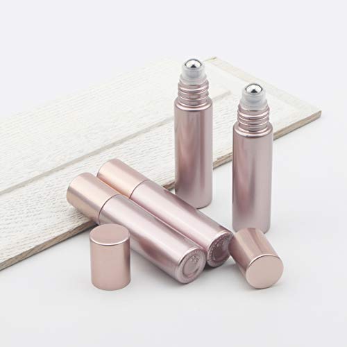 Newzoll 8 Pcs Roll-on Bottles Set, 10 ml (1/3 oz) Refillable Roller Bottles with Funnels & Opener, Glass Roll on Bottles Containers for Perfumes Aromatherapy Essential Oils Liquid