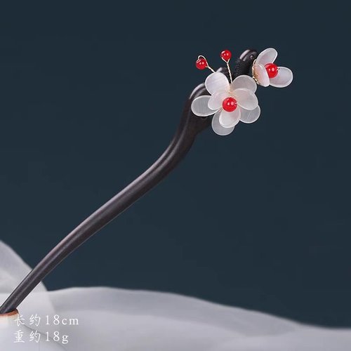 Yuri Hairpin Hair Clasp Sticks Picks Pearl Shell White Crystal Long tassels Hair Accessories For Long Hair Women Wedding Hanfu Cheongsam (ebony green leaf)