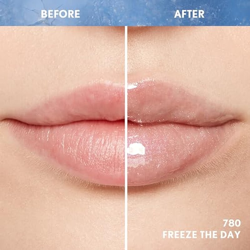 Covergirl Clean Fresh Yummy Gloss, 780 Freeze The Day, Plumper Gloss, Shiny Gloss, Vegan Formula, Volumizing Lip Plumper, Easy to Apply, Minty Flavor, 0.33oz