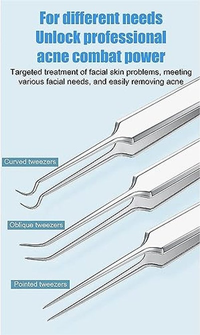 Usiveinborn Blackhead Remover, Usiveinborn Tweezers, Professional Stainless Steel Facial Blackhead Remover Tweezers
