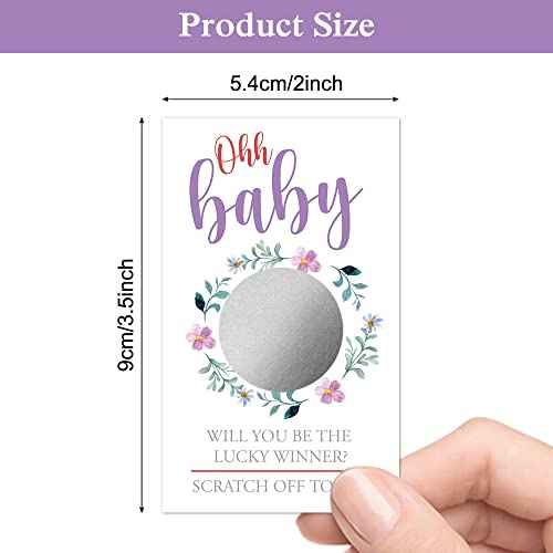 Haizct 50 Pack Blank Gift Certificate Scratch Off Cards for Small Business, Spa Beauty Makeup Hair Salon, Bridal Shower, Baby Shower, Country Wedding, Wedding Ideas (Purple Flowers)