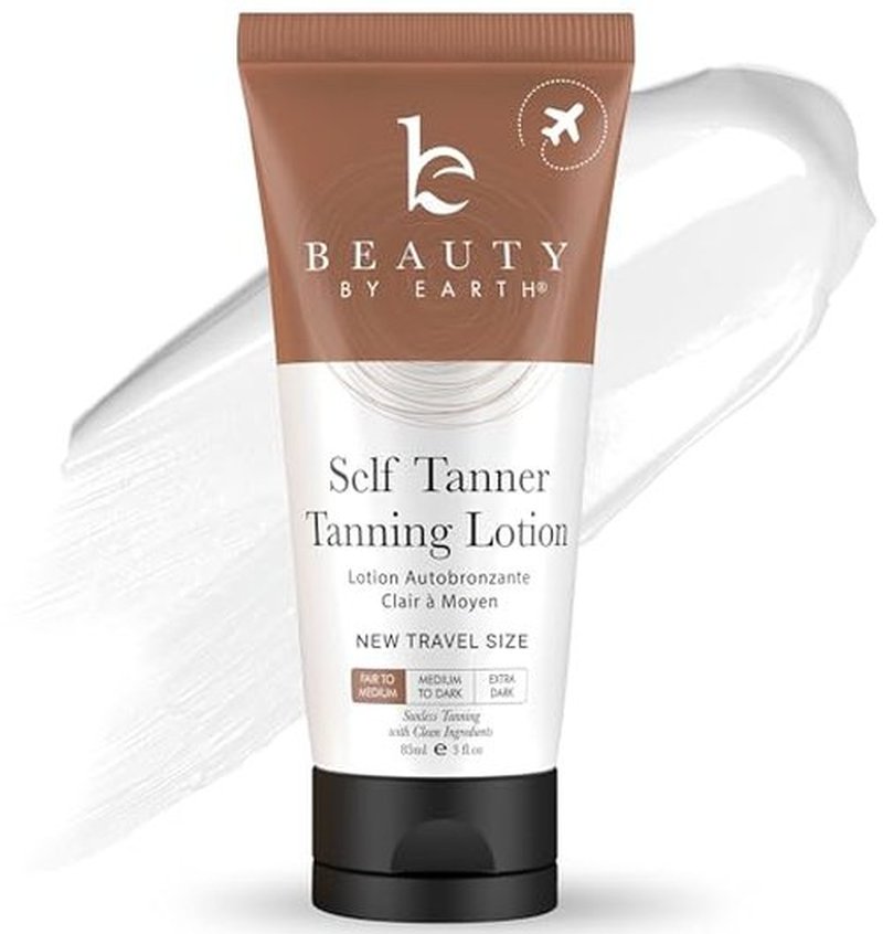 Tanning Lotion Self Tanner - With Natural and Organic Ingredients Non Toxic Sunless Browning Lotion - Best Gradual Tan Lotion for Men and Women, Fair to Medium
