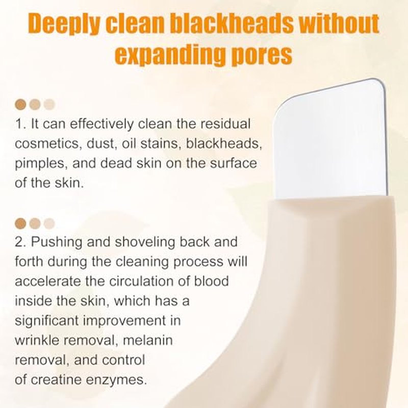 PAGOW Blackhead Remover Tools, Silicone Nose Blackhead Remover, Deep Clean Skin Spatula, Mild and Safe Face Scraper for Men and Women (1 Pcs, Beige)