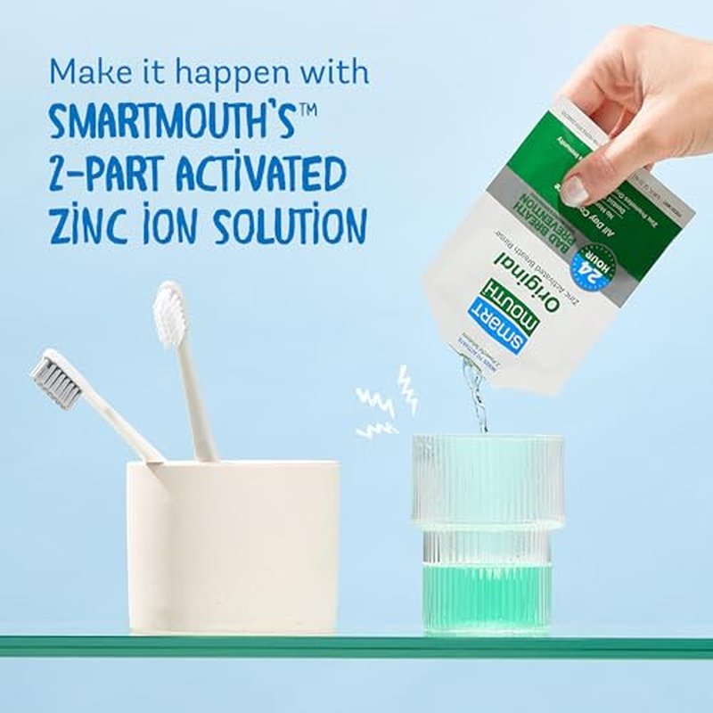 SmartMouth Original Activated Oral Rinse and Box of Travel Packs