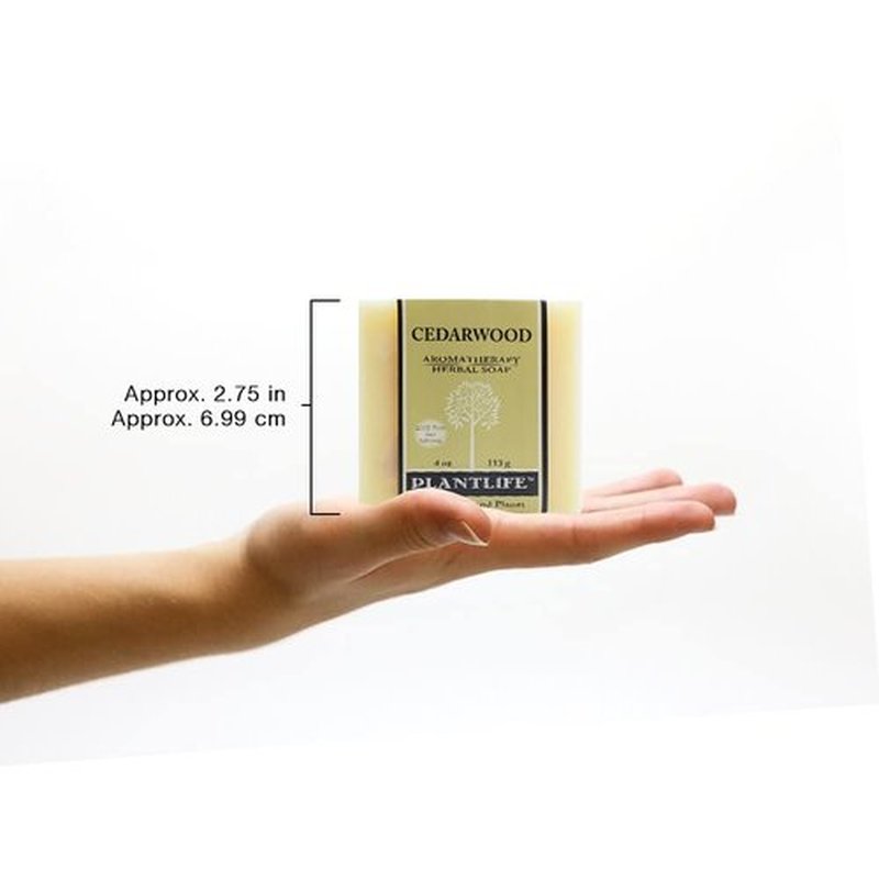 Plantlife Cedarwood 3-Pack Bar Soap - Moisturizing and Soothing Soap for Your Skin - Hand Crafted Using Plant-Based Ingredients - Made in California 4oz Bar