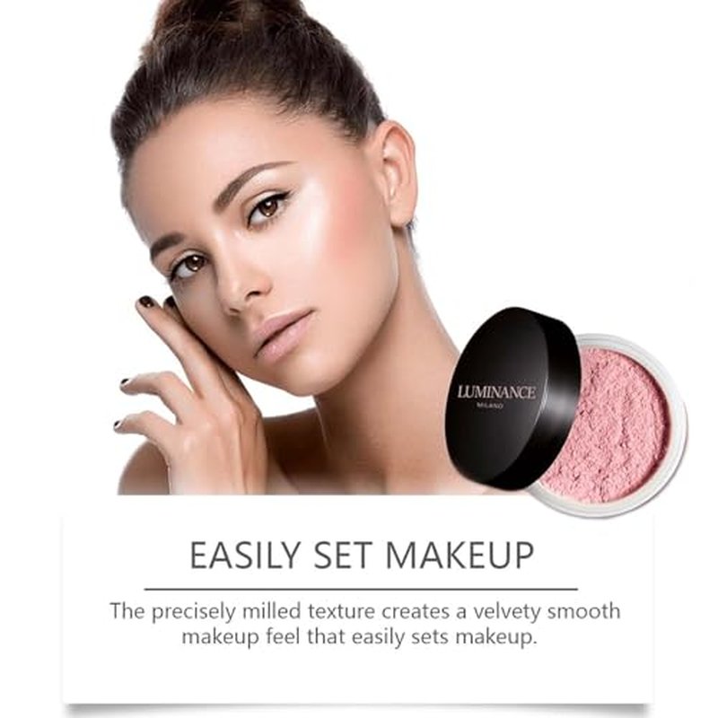 LuminousMilano Powder, LuminousMilano Pink Powder, Blurring Setting Powder, Pink Setting Powder Loose Blurring, Pink Setting Powder Blurring, Blurring Powder for All Skin Tones (1)