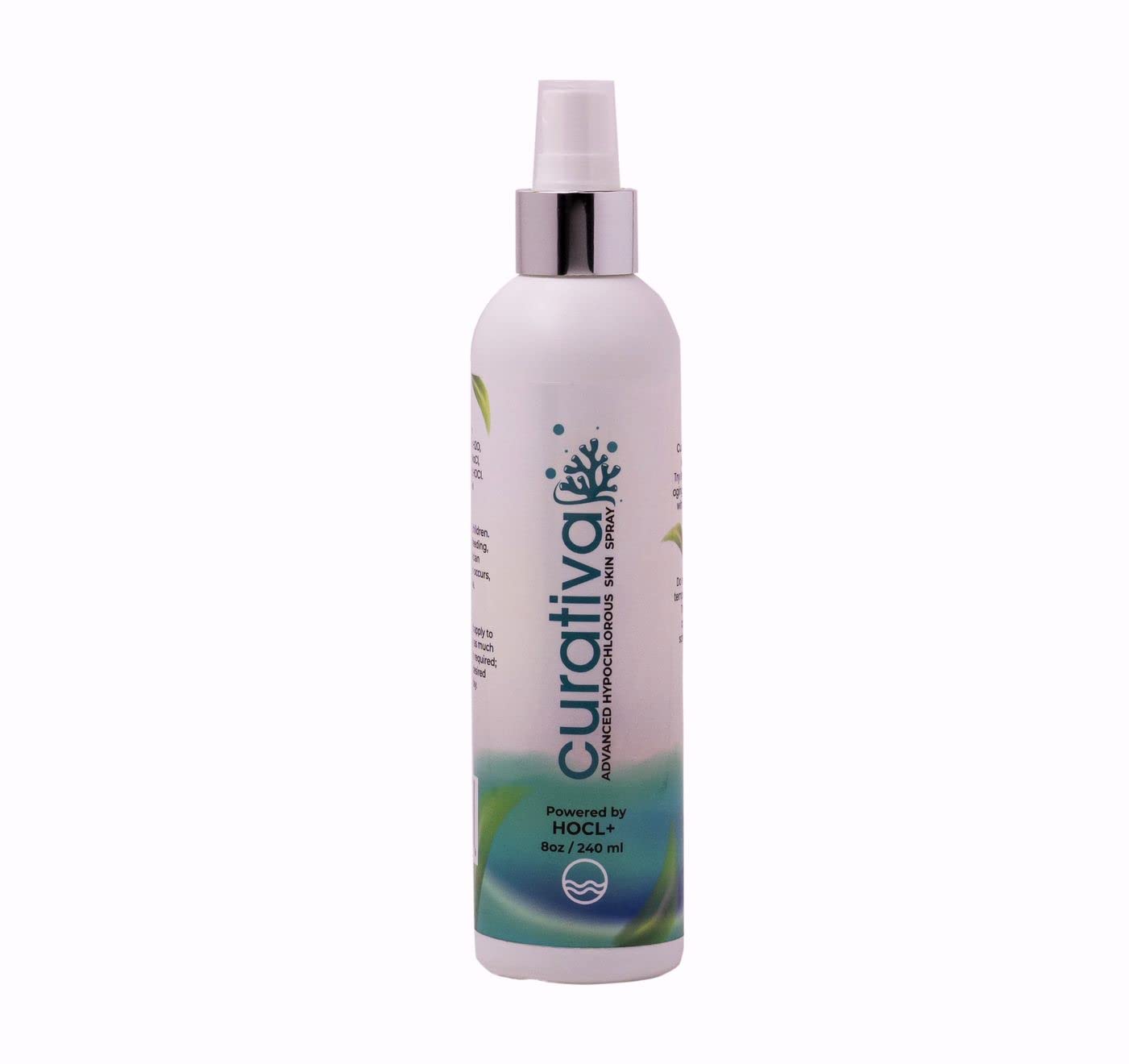 Curativa Bay .02% Hypochlorous Spray, Clear Skin, Most Effective for Total Skin Health. 100% Organic, Made in USA, Produces Great Results. 8 OZ
