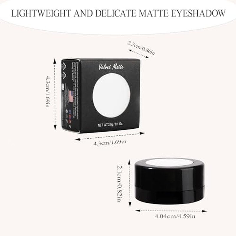 FIVEFULU Single White Eyeshadow, Pressed Powder Matte White Eye Shadow Palette Make-up, Blendable Long Lasting High Pigment White Eye Makeup Halloween White Eye Paint & Face Body Paint