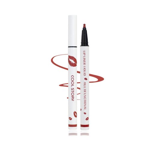 Anokia Cool Story Lip Liner Liquid, Cool Story Lip Liner, Longwear Liquid Lip Liner, Liquid Lipstick & Lip Liner Pencil, 2-in-1 Waterproof Long-Lasting Matte Liquid Lipstick for Women (01#, 0.6ml)