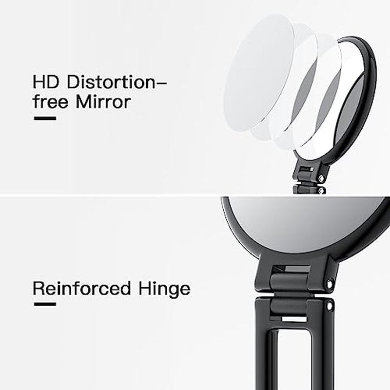 Beautifive 20X/1X Magnifying Hand Mirror with Stand, 5.4" Travel Mirror Handheld Magnifying Mirror, Double Sided Hand Mirror with Handle, Travel Makeup Mirror with 20x Magnification
