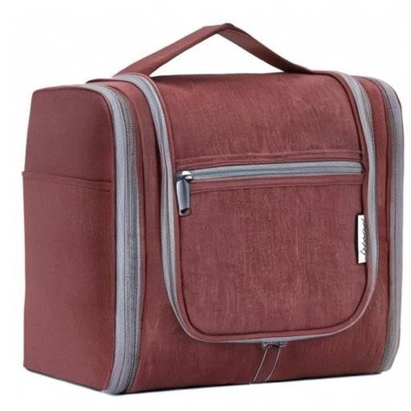 Hanging Toiletry Bag for Women Travel Makeup Bag Organizer Toiletries Bag for Cosmetics Essentials Accessories (Large, Jujube Red)