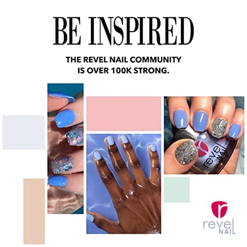 Revel Nail Dip Powder - Blue Powder Dip Nail Polish, Chip Resistant Dip Nail Powder with Vitamin E and Calcium, DIY Manicure, Tiff