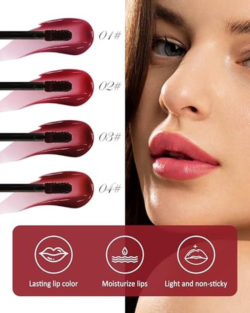 Peel Off Lip Stain - Pink Matte Lip Liner Stain Waterproof Long Lasting 24H, Highly Pigmented Lip Tattoo Peel Off Lip Tint Stain, Transfer-Proof and Non-Stick Cup, Liquid Lip Gloss Makeup for Women-01