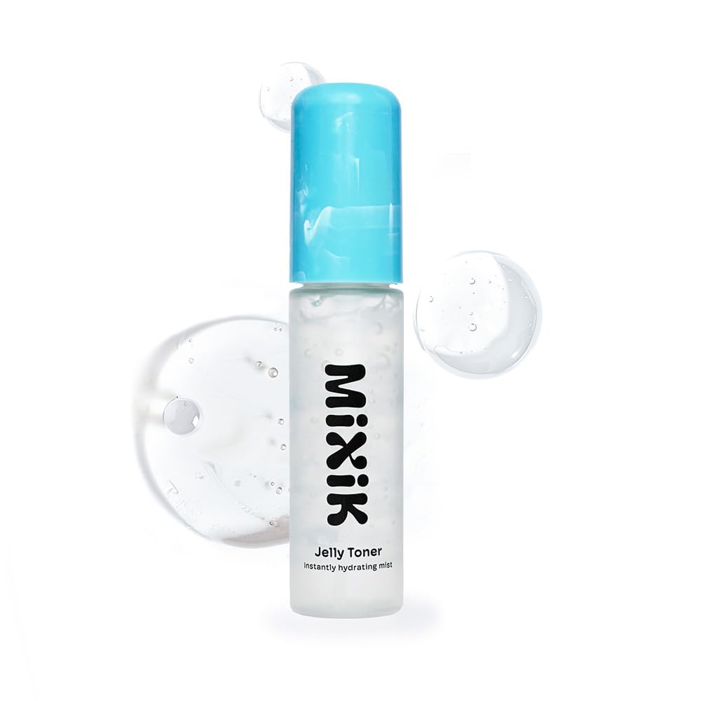 MIXIK Jelly Toner Spray for Face - Skincare Mist, Alcohol-Free Facial Toner for Hydrating, Made of Rose Water, Avocado Oil, Blue Agave Extract (30 ml (1.0 fl oz) Travel Size)