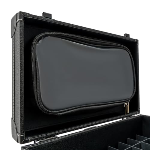 Rolling Makeup Train Case With Drawers,Professional Aluminum Makeup Suitcase With Universal Wheels And Lock,Multifunctional Rolling Makeup Organizer,Suitable For Makeup Artist,Etc (Black)