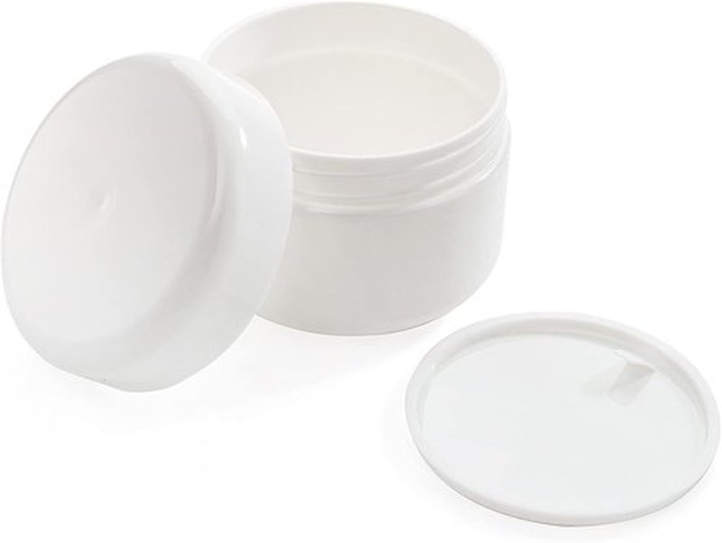 12 Pack 50G/50ML (1.7 oz) Cosmetic Jars, with Liners and Dome Lids, for Cosmetic Samples, Cream, Lotion (white)