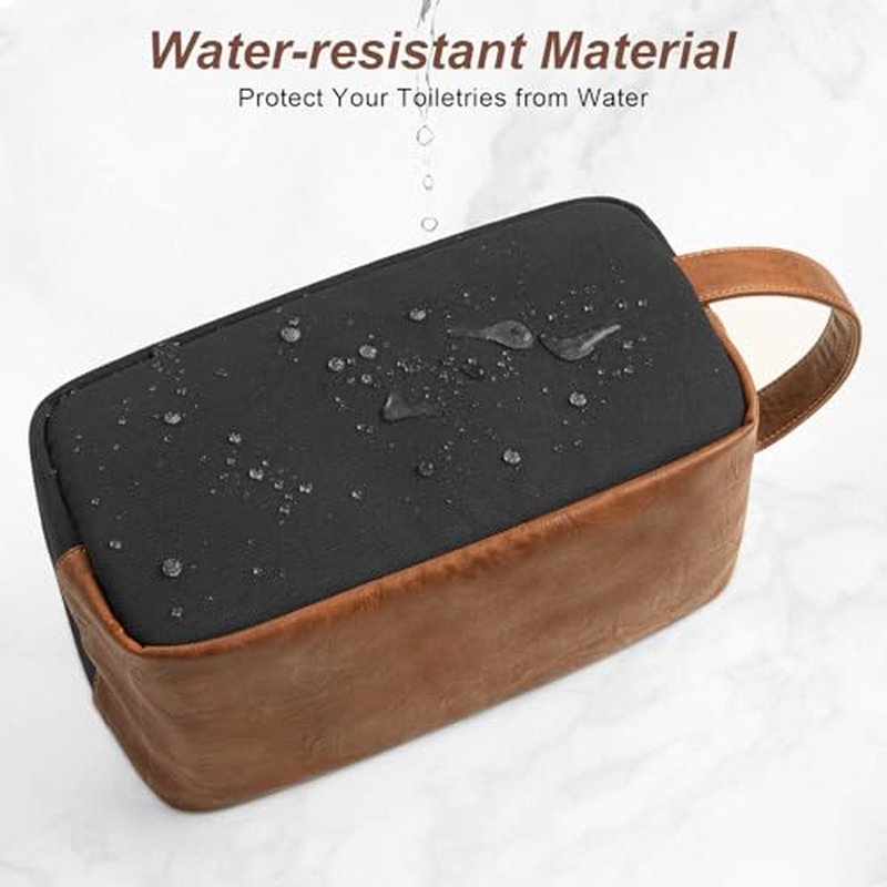Ezday Travel Toiletry Bag for Men, Hanging Toiletry Organizer, Water Resistant Shaving Kit with Large Capacity for Travel Accessories (Black)